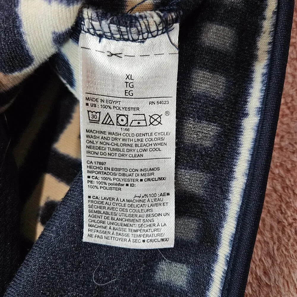 Old Navy Bear Fair Isle Print Quarter Zip Fleece Pullover Size XL